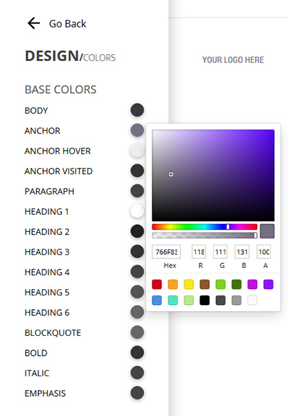 BUILify colors editor